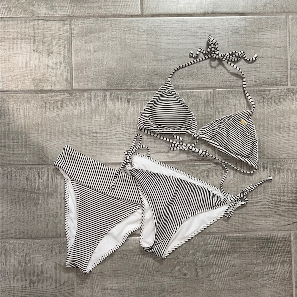 Roxy Striped Bikini Set